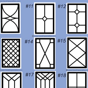 KITCHEN GRID INSERTS - Drop in Cabinet Doors - up to 16&quot;w X 32&quot;h - Glass or Flat Panel - Insert or Overlay