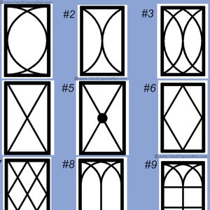 KITCHEN MULLION INSERTS - Cabinet Doors - up to 16&quot;w X 32&quot;h - Glass or Flat Panel - Insert or Overlay
