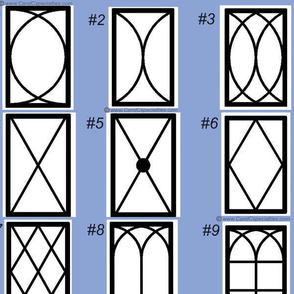 KITCHEN MULLION INSERTS - Cabinet Doors - up to 16"w X 32"h - Glass or Flat Panel - Insert or Overlay