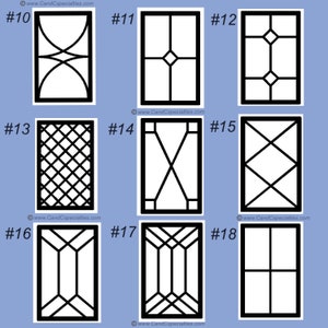 OVERSIZED MULLION INSERTS Up to 26w X 65h Kitchen Cabinet Doors Glass or Flat Panel Drop in for Tall Doors, Curio, Entrance Doors Bild 3