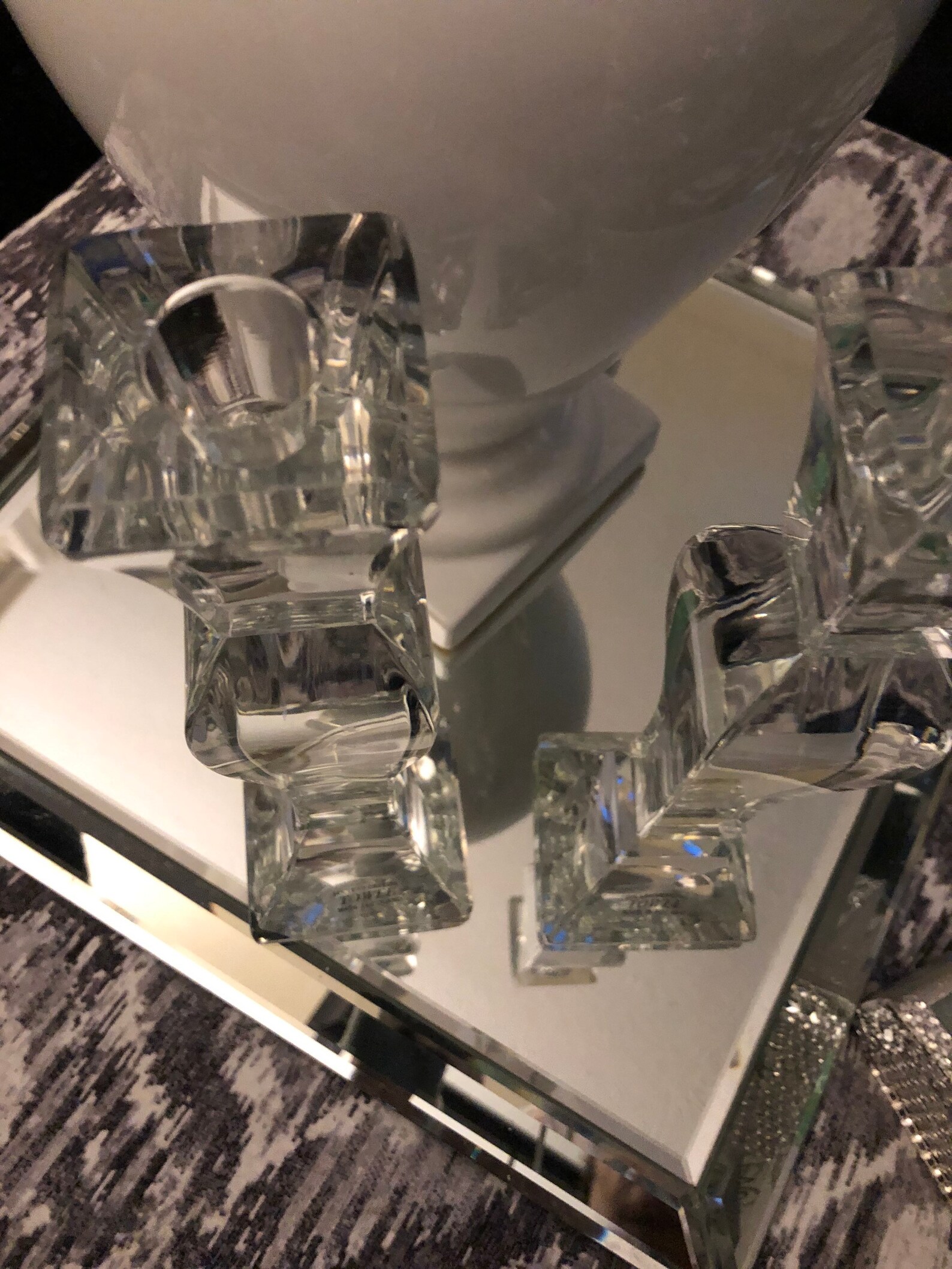 Towle 24 lead crystal candle holders made in Portland Etsy
