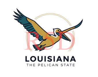 Louisiana Pelican - Fleur De Lis PNG - Digital Download – The Pelican State - Mother's Day - Christmas - Anniversary Gift