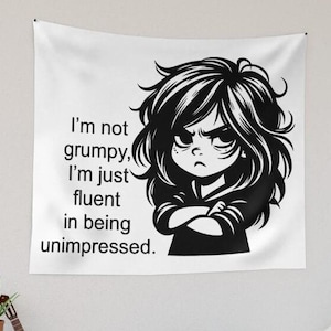 Grumpy Girl (svg, png, jpg, pdf) Digital fil
