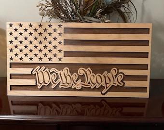 We The People American Flag - Digital File - SVG - JPG - PNG - For Laser Cutters