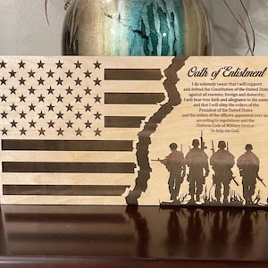 Military Oath Of Enlistment Flag Digital File, Tattered Flag, SVG, JPG, PNG, pdf, Laser Engravers and Cutters, CnC Machines, Veterans day