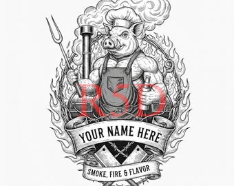 Smoke, Fire, & Flavor Digital SVG, PNG, JPG Download Files
