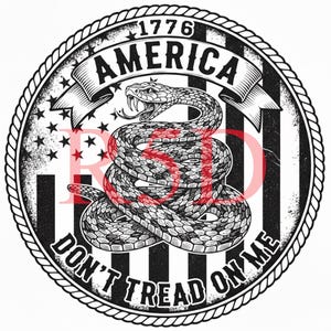 Trampa inte på mig Gadsden-flaggan, American Pride (digital fil)