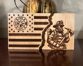 Firefighters Flag Digital File - SVG - JPG - png - pdf - Laser Engravers and Cutters - CnC Machines - First Responders - Veterans - Father&#39;s