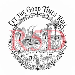 Laissez Les Bons Temps Rouler, Cajun Country, Let the Good Times Roll, Archivo de corte de Mardi Gras de Luisiana, SVG, PNG, pdf, jpg, Diseño de Luisiana