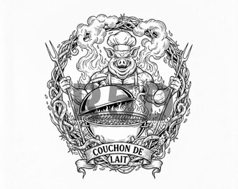 Couchon De Lait!  BBQ Digital svg, PNG, JPG Download Files