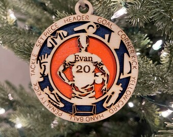 Christmas Ornament - Soccer Christmas Ornament - Sports Ornaments