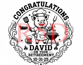 BBQ Design with Pig Cooking Digital svg, PNG, JPG Download Files
