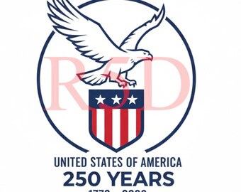 250th Anniversary American Flag Design – Patriotic JPG, PNG, PDF (Digital File)