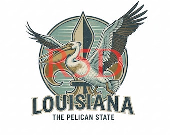 Louisiana Pelican - Fleur De Lis PNG - Digital Download – The Pelican State - Mother's Day - Christmas - Anniversary Gift