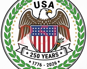 250th Anniversary American Flag – Patriotic SVG, PNG, JPG (Digital File)