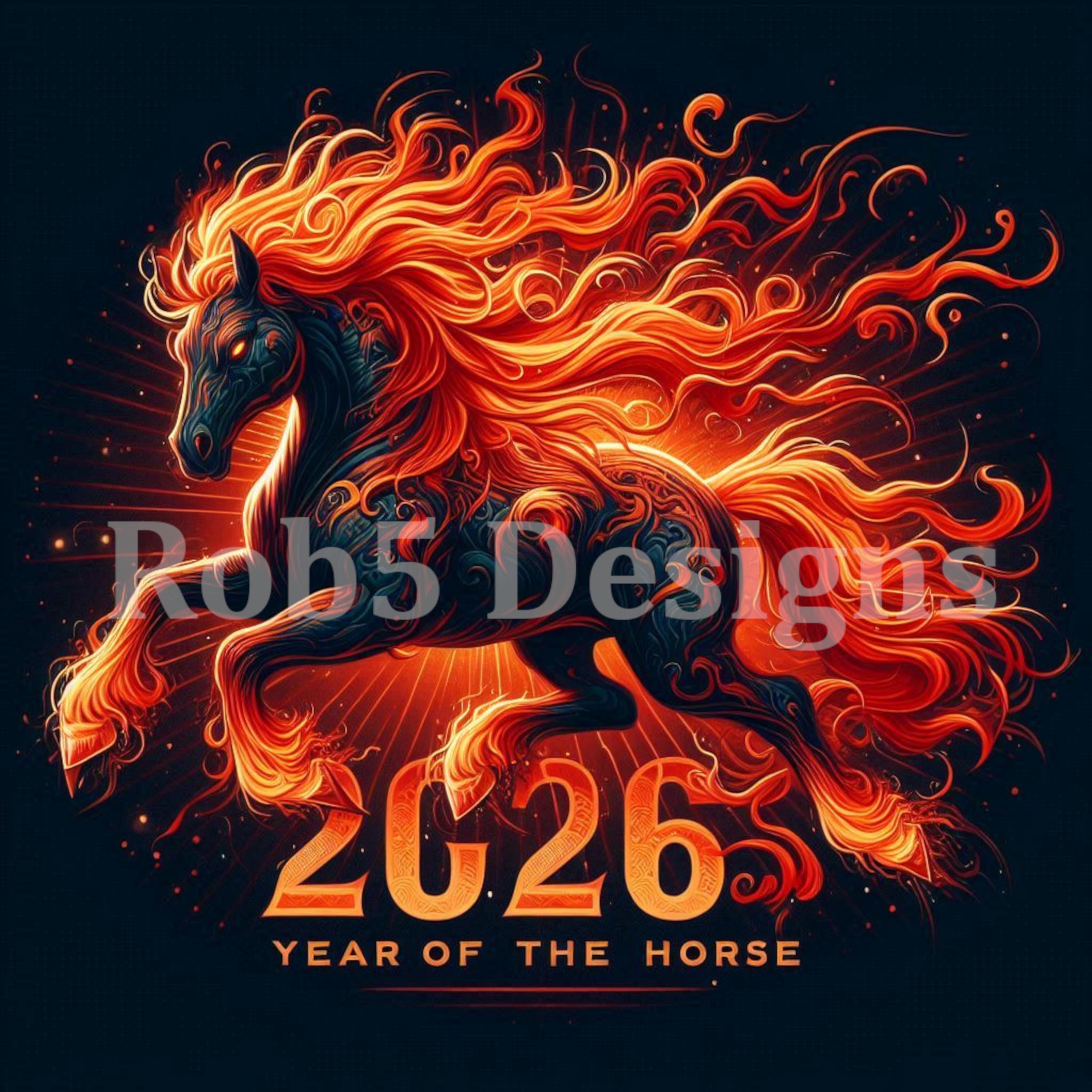 Year of the Firey Horse Digital File - 2026 - Chinese New Year