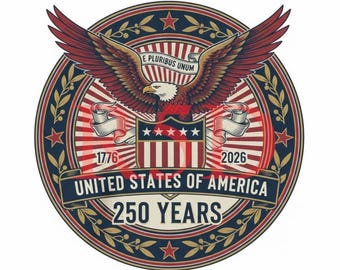 250th Anniversary American Flag Design – Patriotic JPG, PNG, PDF (Digital File)