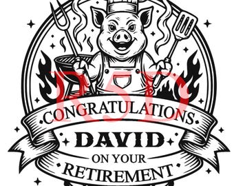 BBQ Design with Pig Cooking Digital svg, PNG, JPG Download Files