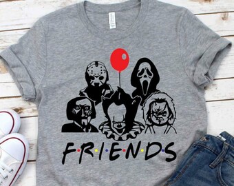 Halloween Friends,Horror Movie Killers, Scary Friends Shirt,Freddy Krueger, Jason Vorhees, Michael Myers