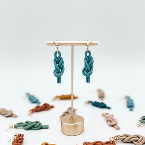 FIGURE EIGHT knot| Clay Dangle Earrings | Handmade | Hypoallergenic | Lightweight | Statement Earrings | Rock Climbing jewelry | Rope