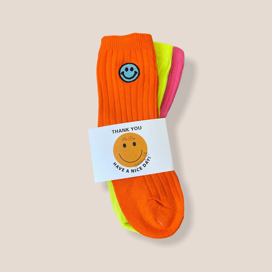 The Happy Kids Tube Neon Socks Etsy