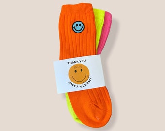 The Happy kids tube neon socks