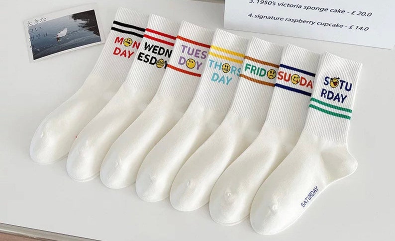 Days of the Week Tube Socks Gift Bag - Etsy