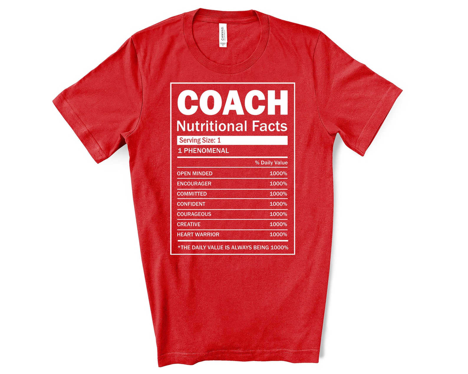 Coach Shirt, Coach Nutrition Facts Tshirt, Job Coach Instructional