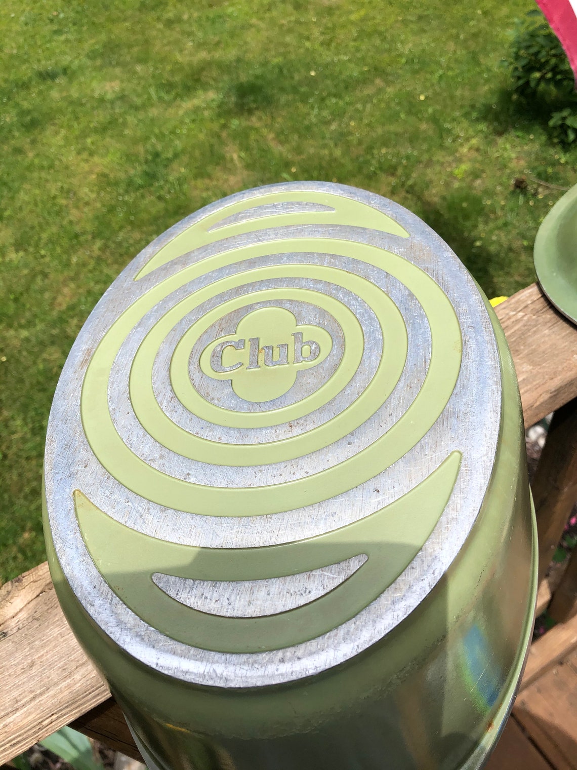 Vintage Club Cookware Cast Aluminum Avocado Green Roaster Etsy