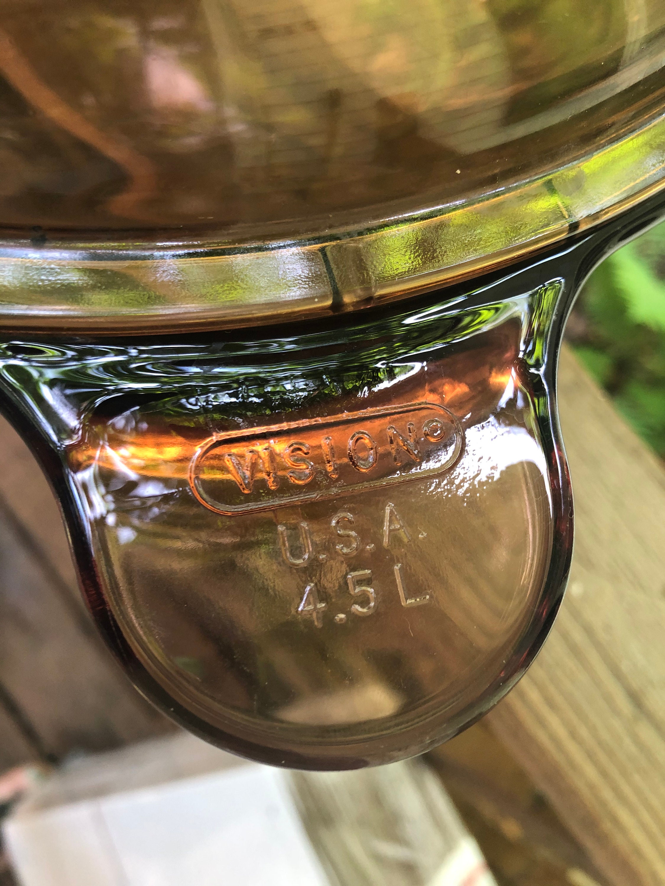 Corning Vision Ware 4.5L Dutch Oven Amber Visions Ware Stock Etsy