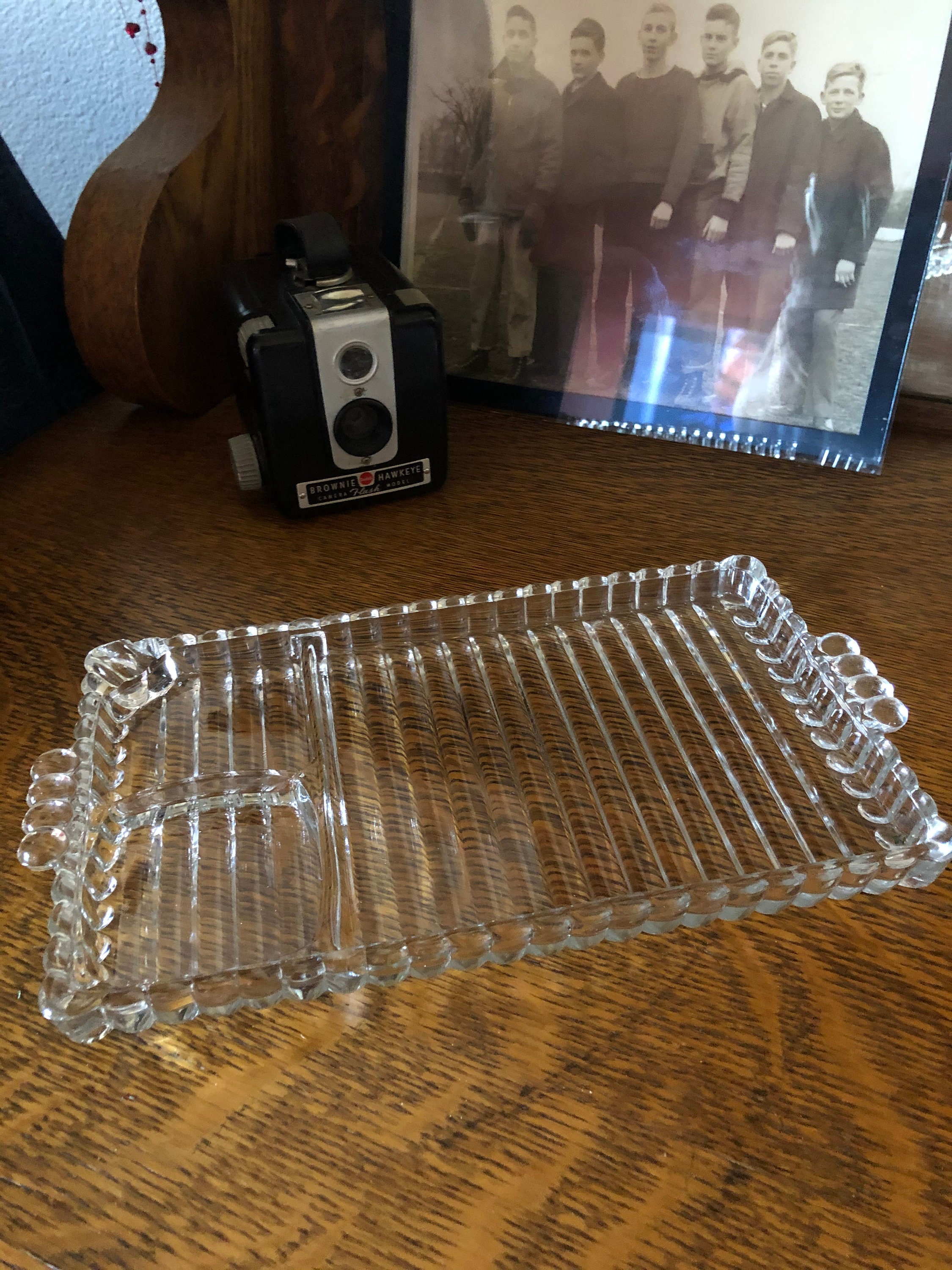 Vintage Boopie Glass Decorative Tray Etsy