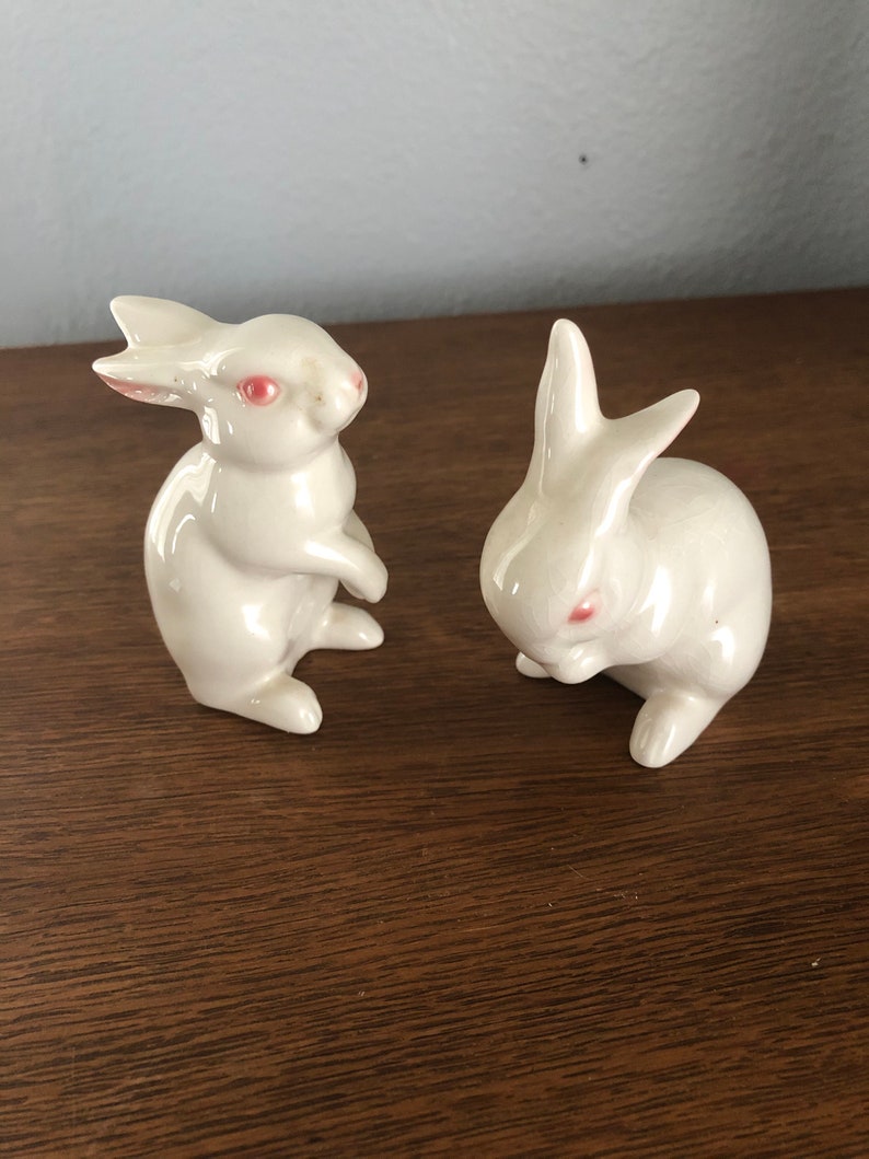 Vintage Pair Goebel Bunny Rabbits Etsy