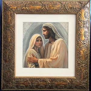 Martha’s Faith (original framed art in vintage frame.)
