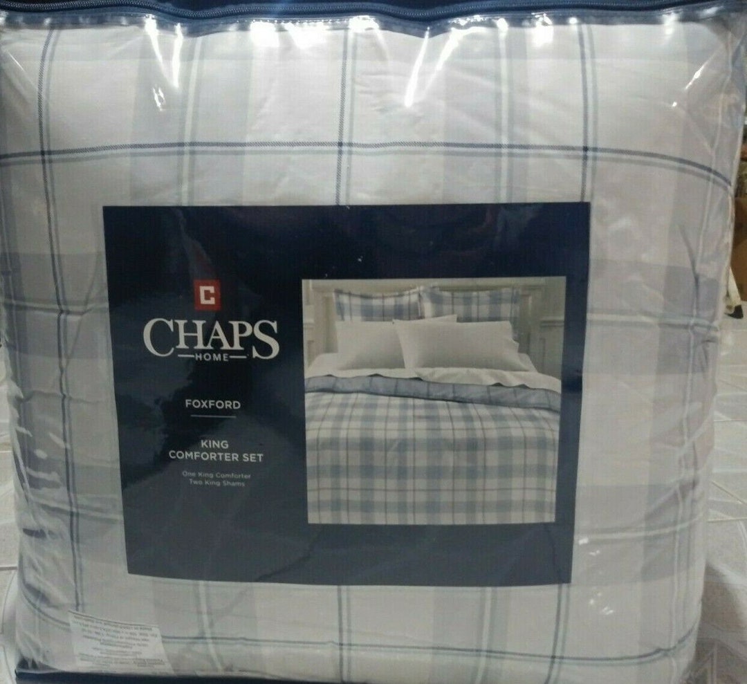 Brand New CHAPS 3 Piece King Comforter Set Foxford Plaid Etsy