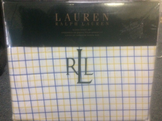 Brand New Ralph Lauren BOYLESTON PLAID Full Size Sheet Set | Etsy