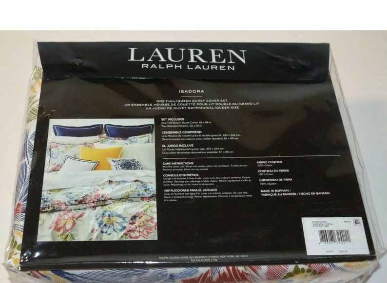 Brand New RALPH LAUREN Isadora Floral 3pc Full/queen Duvet Set Etsy