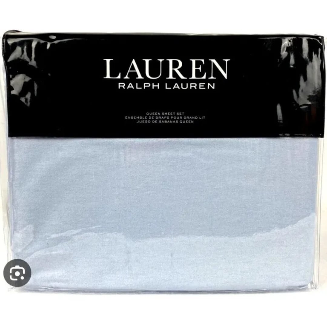 Brand New Ralph Lauren Queen Size Sheet Set Blue Flannel Etsy