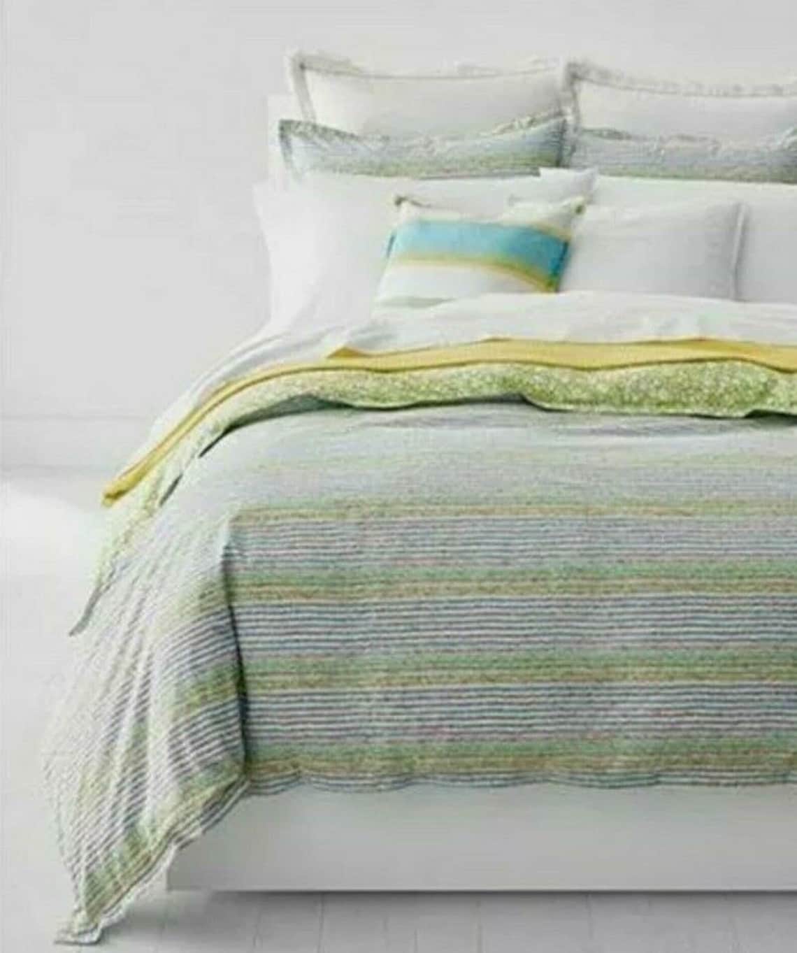Brand New Ralph Lauren Queen Size 3 PC Comforter Set Gemma Stripe Etsy