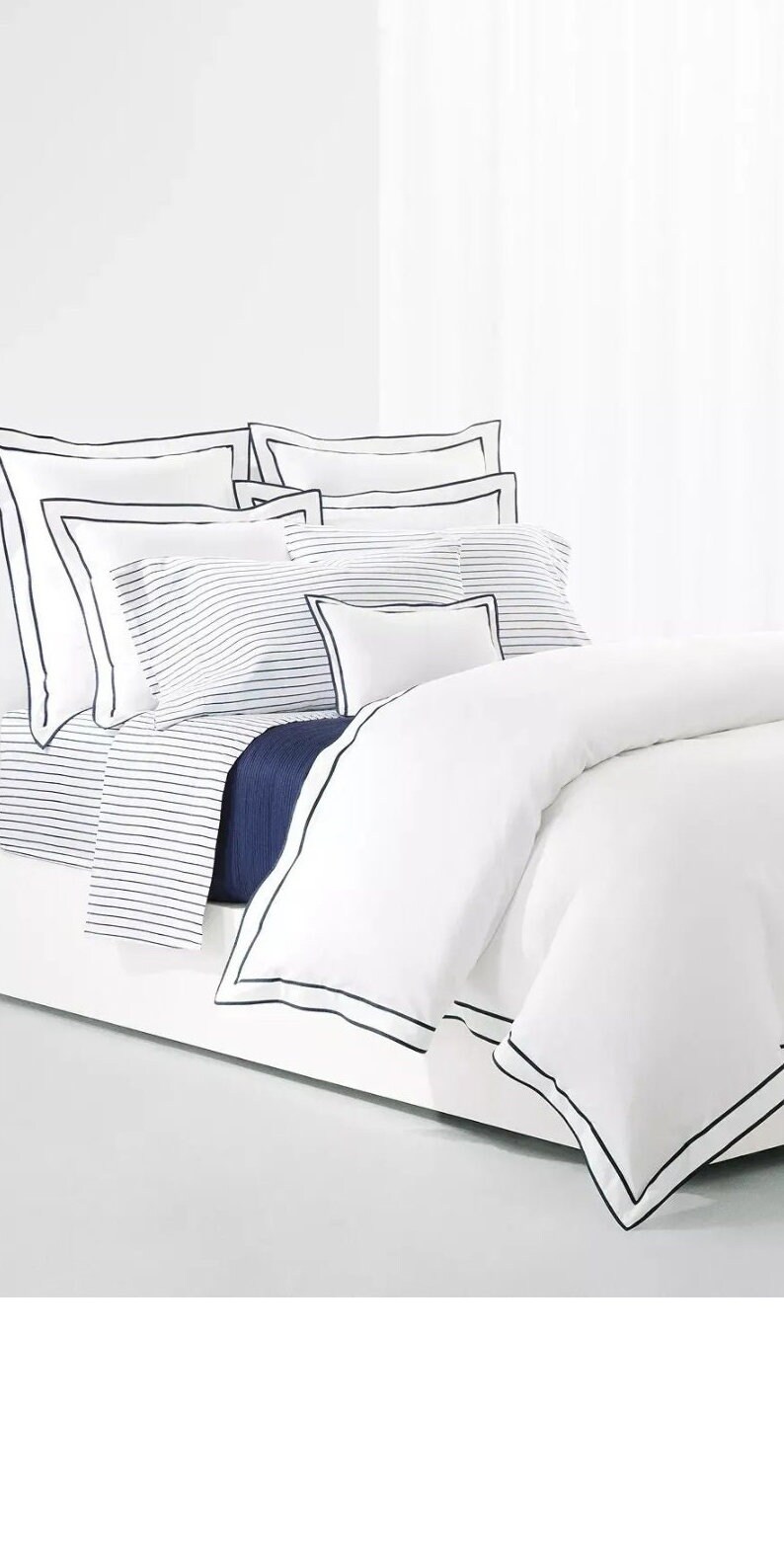 Brand New Ralph Lauren California King Sheet Set Spencer Stripe Navy Etsy