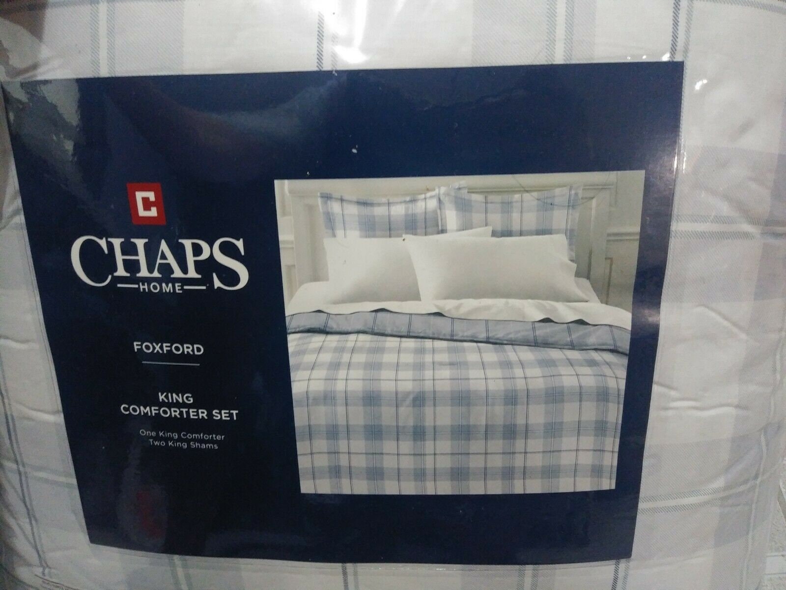 Brand New CHAPS 3 Piece King Comforter Set Foxford Plaid Etsy