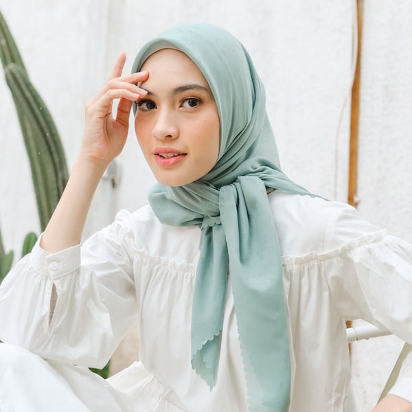 Hijab Square Cotton Double Hycon Lasercut ‘Belle’ Shawl/Scarf/Scarves