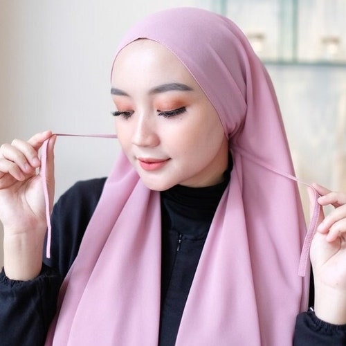 Instant Hijab Pashmina Ceruty Heavy Chiffon “Silvia” Shawl/Scarf/Scarves