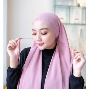 Instant Hijab Pashmina Ceruty Heavy Chiffon “Silvia” Shawl/Scarf/Scarves