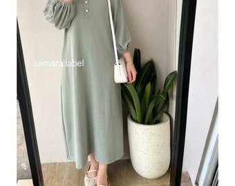 Joya Long Sleeve Knit Midi Dress + FREE HIJAB