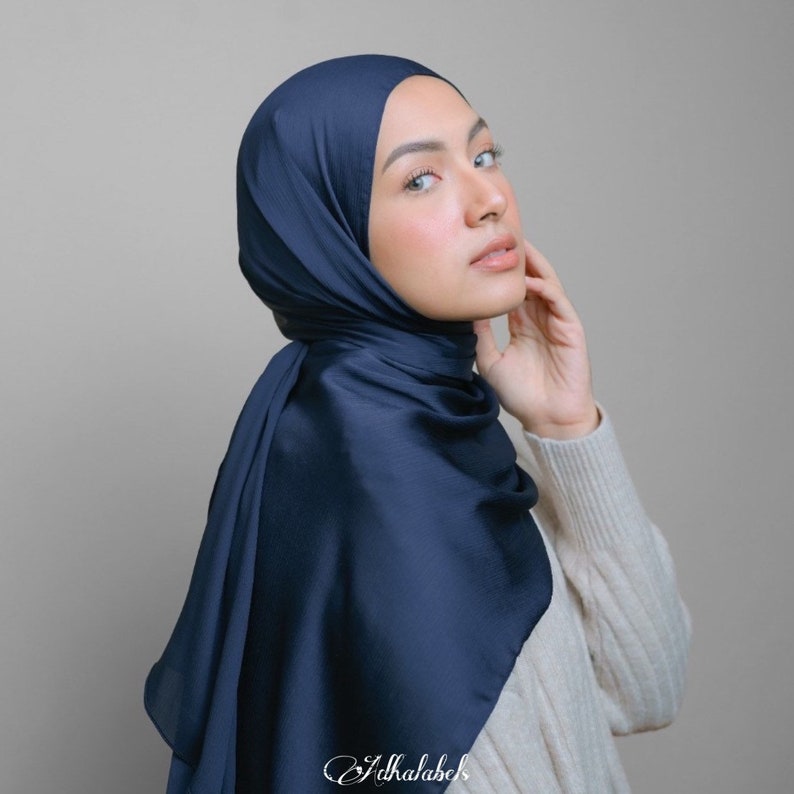 Hijab Pashmina Silk Crepe Satin Luxury 