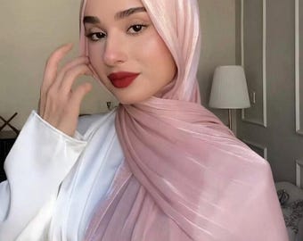 NEW Hijab Pashmina Shimmering Organza Silk Chiffon “Ana”