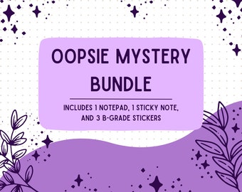 Oopsie Mystery Bundle || Defective Bundle, B-Grade Bundle, Stationery Bundle, Sticker Bundle, Mystery Bundle