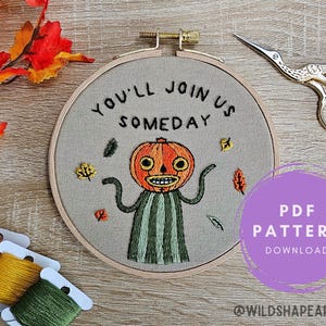 You'll Join Us Someday Embroidery PDF Pattern || Over the Garden Wall, Embroidery Pattern, Fall Embroidery Pattern