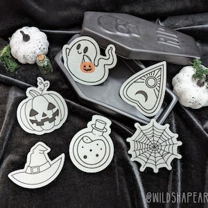 Trick or Treat Stick and Stitch Pack || Halloween Embroidery, Witchy Embroidery, Wash Away Embroidery Patterns