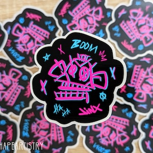 Jinx Neon Graffiti Sticker | Arcane Sticker, League of Legends Sticker, Water Bottle Sticker, Laptop Sticker
